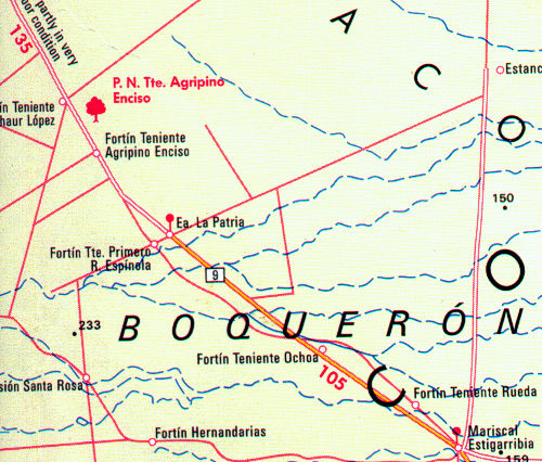 Standorte VoS 8 und VoS 9 im Osten des Chaco Boreal